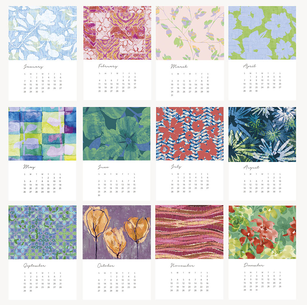 Composite image of all 2024 Desk Calendar pages 
