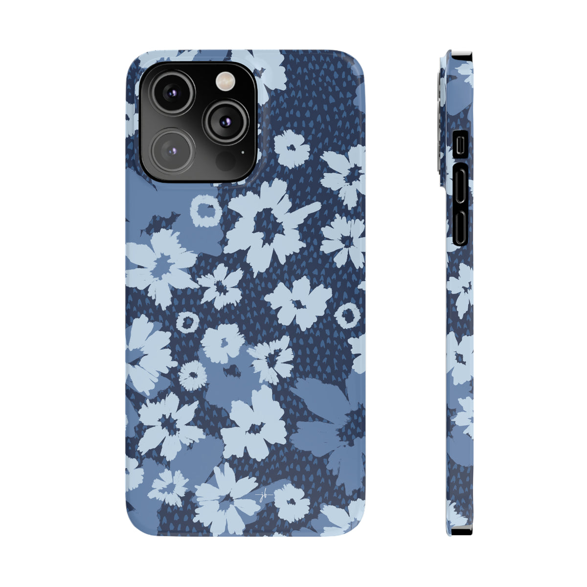 Bold Blooms in Blue iPhone Case