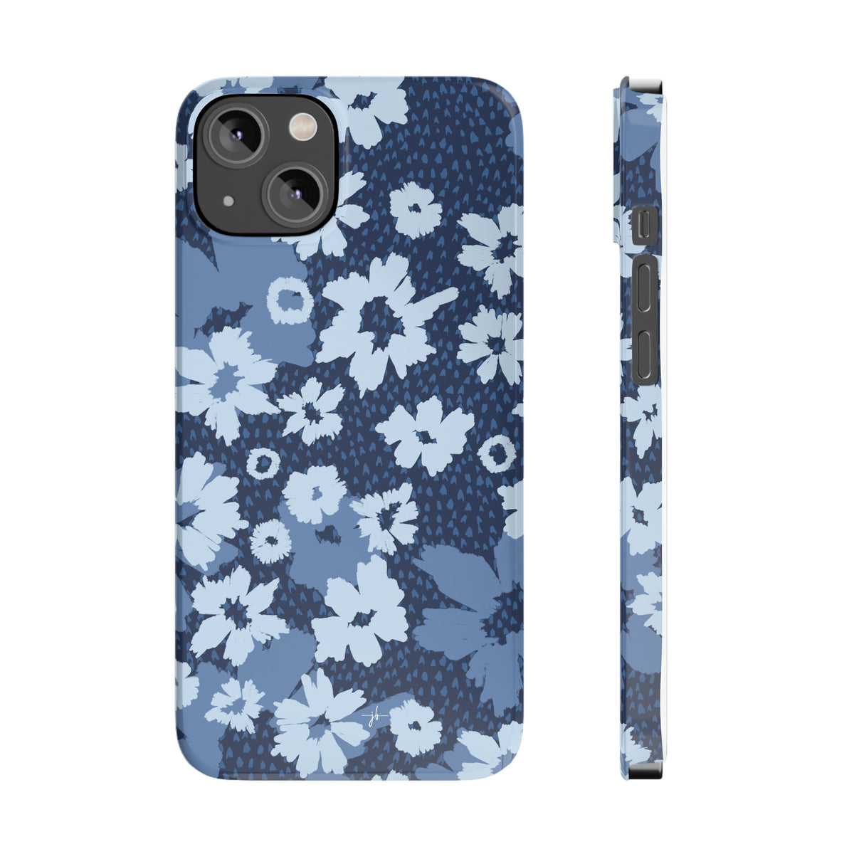 Bold Blooms in Blue iPhone Case