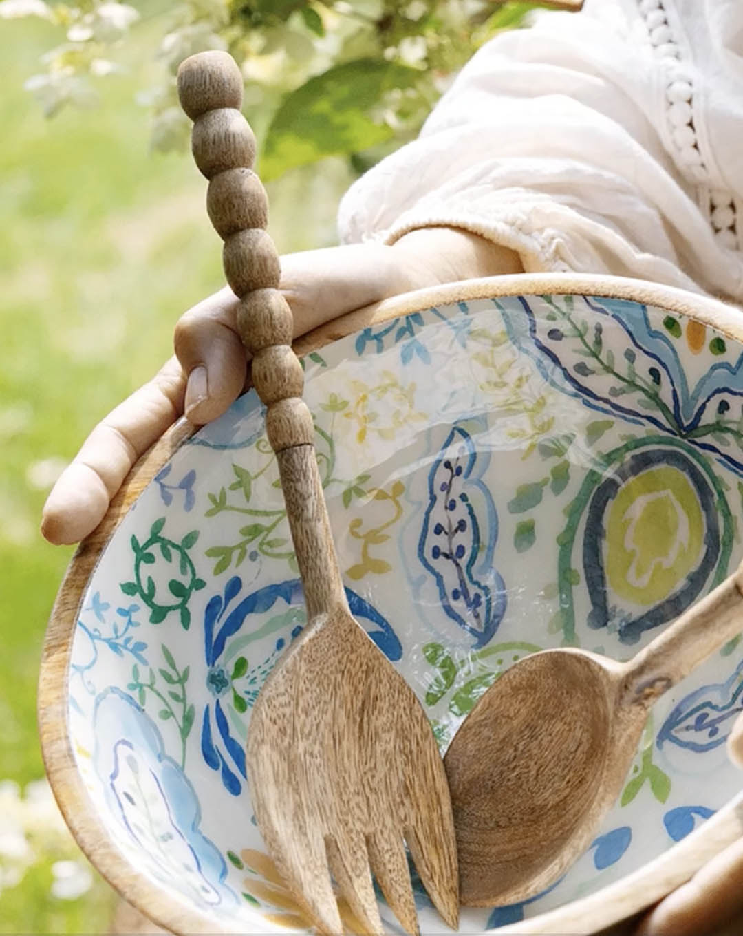 Azure & Ivy Mango Wood Serving Bowl